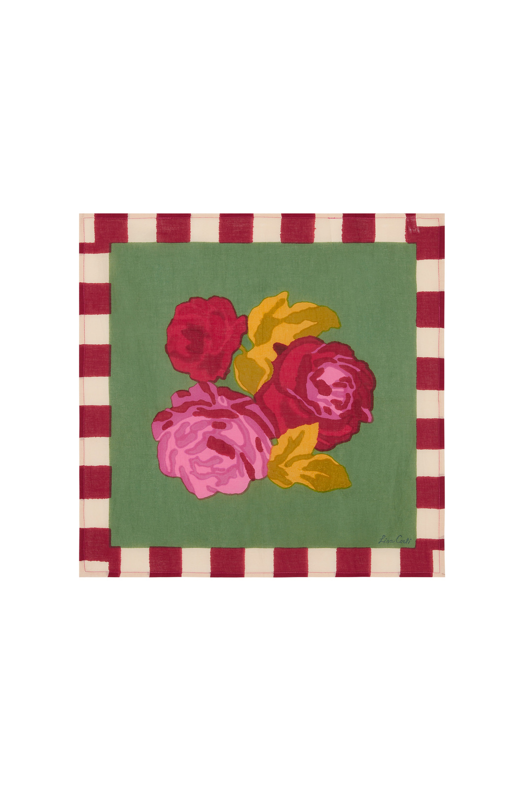 cotton napkin 50x50--nizam flower green