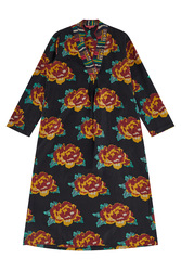 radha kaftan--tamale peony black 