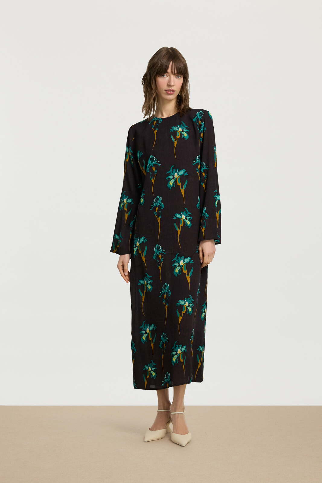 amla dress--black iris coffee