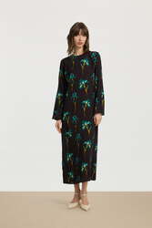 amla dress--black iris coffee