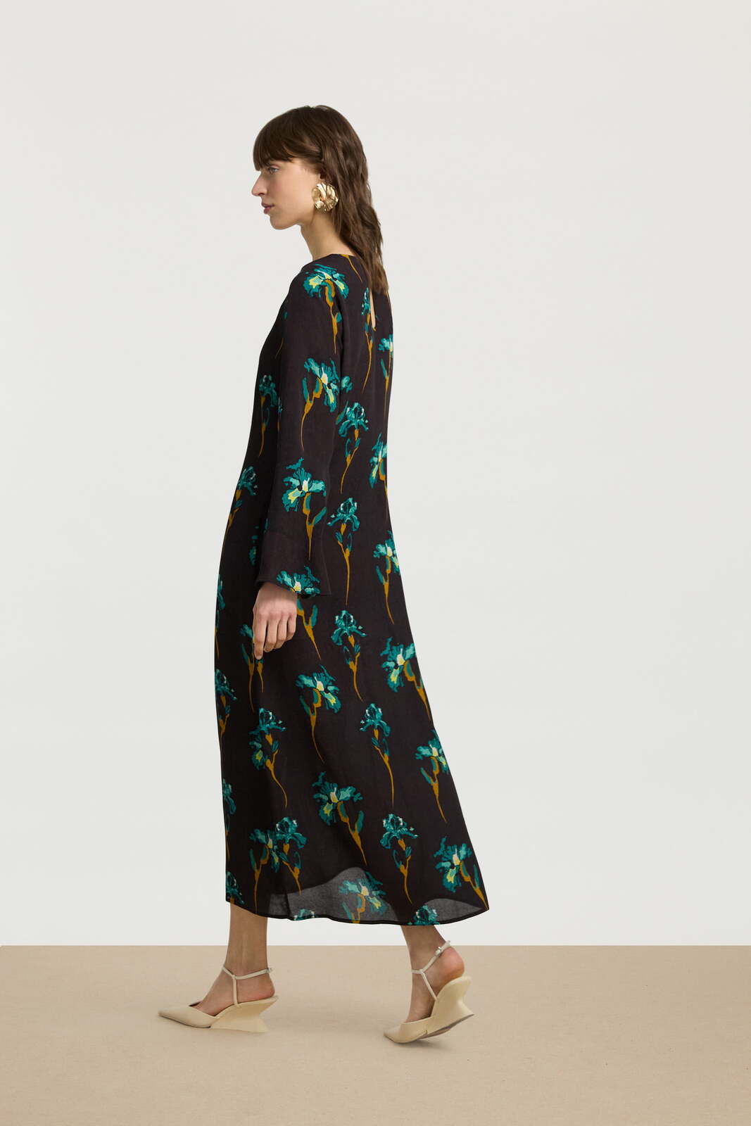 amla dress--black iris coffee