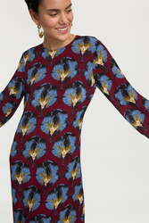 amla dress--kaori dark ruby red