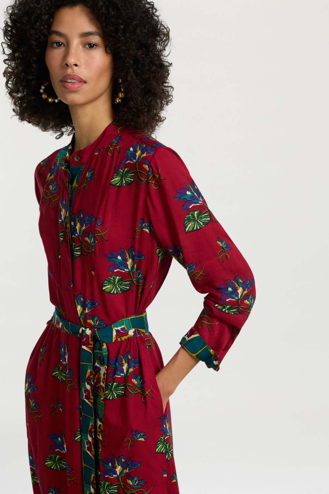 angela dress--shibuia flower red