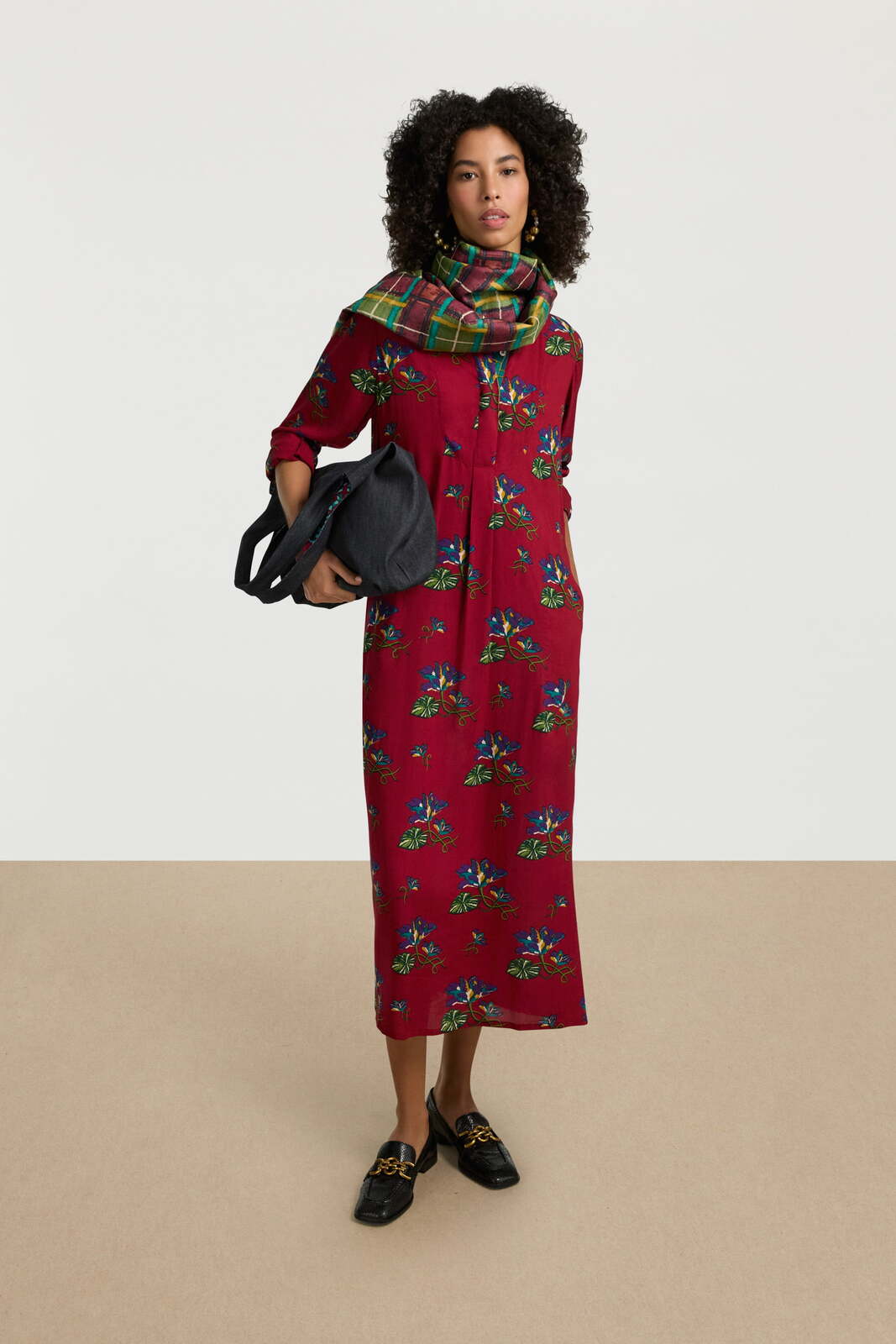 angela dress--shibuia flower red