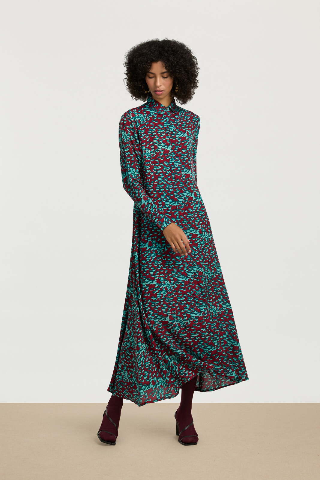 chemisier dress--ito jakucho red