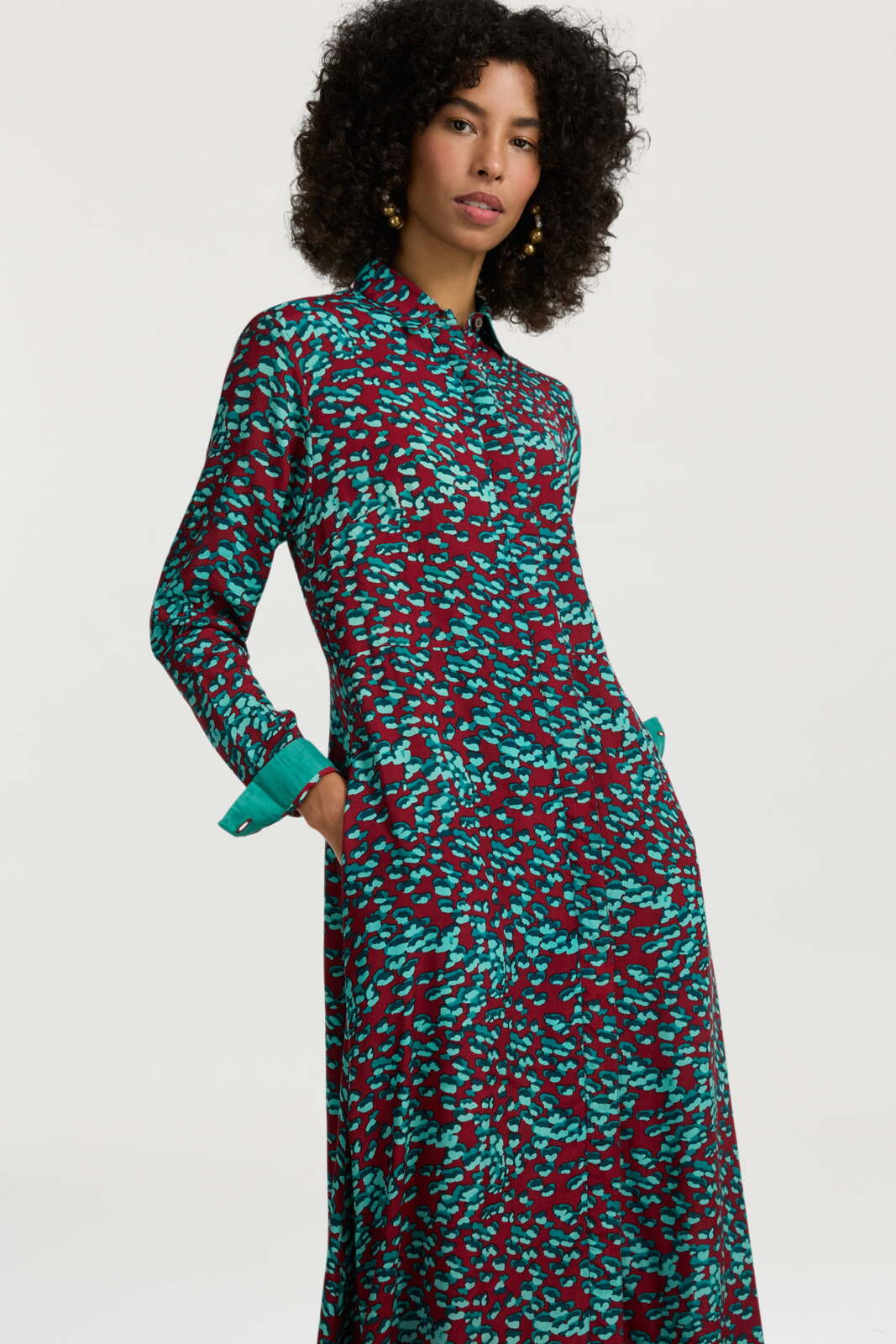 chemisier dress--ito jakucho red