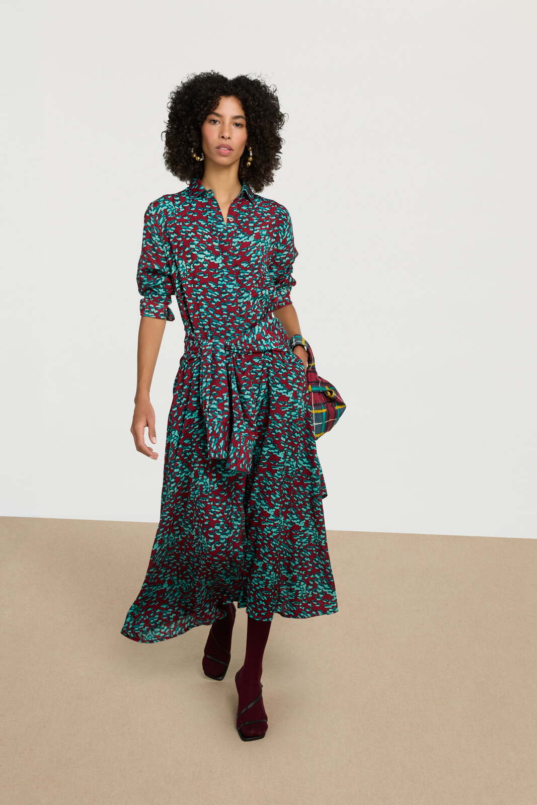 chemisier dress--ito jakucho red