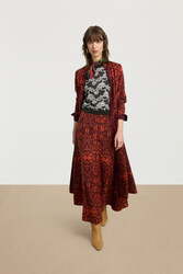 dafne duster--kasuri ikat rust
