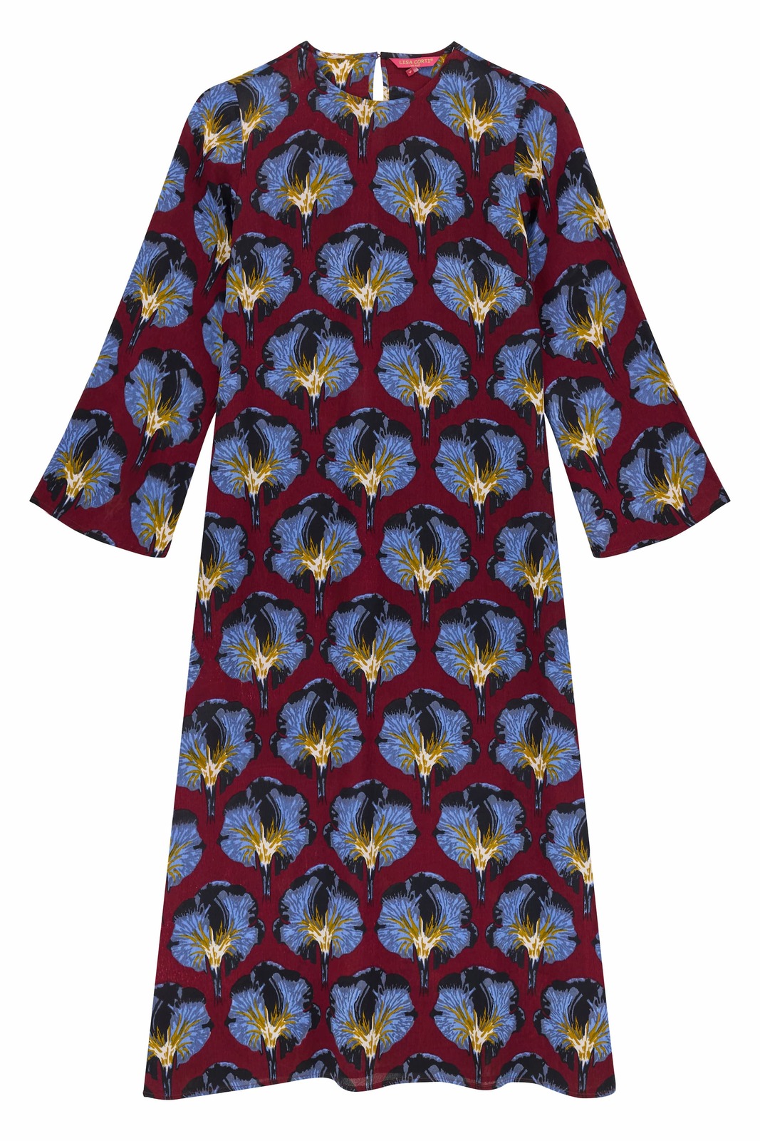 amla dress--kaori dark ruby red