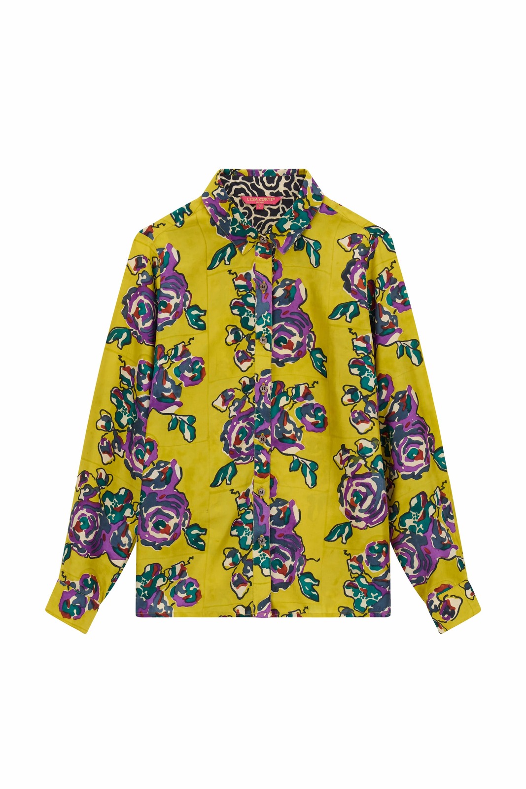 bella shirt--orihime roses green gold