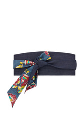 cintura calcutta in denim e seta--pervinch/sugar