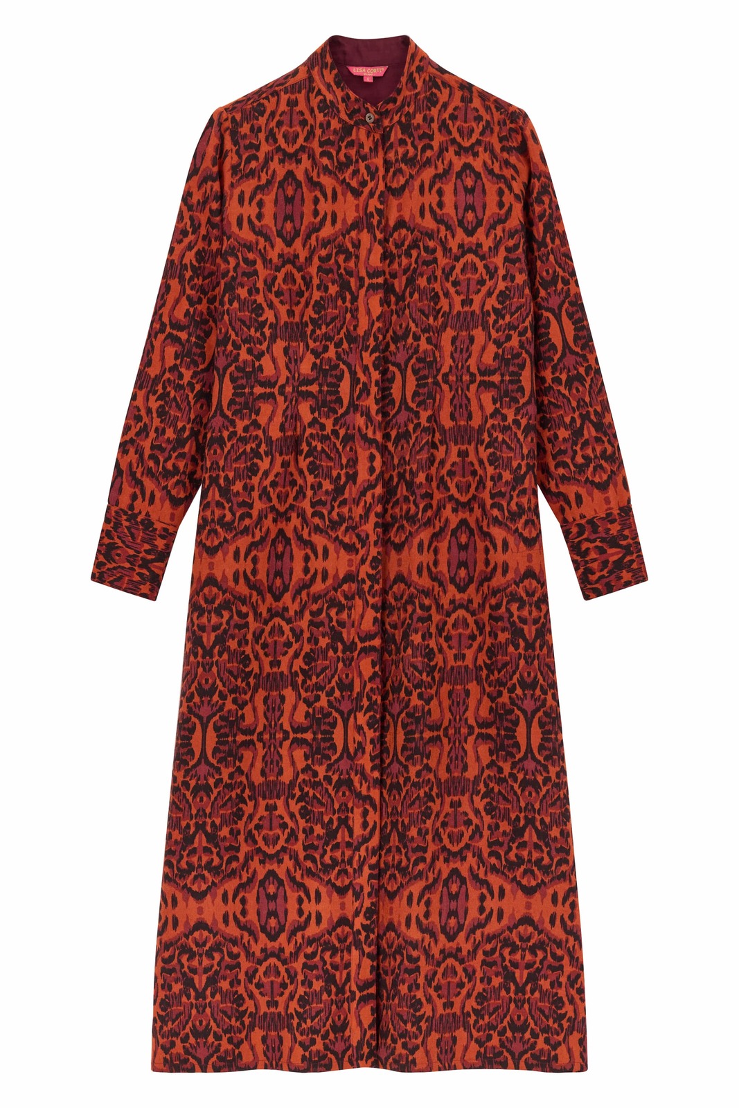 dafne duster--kasuri ikat rust