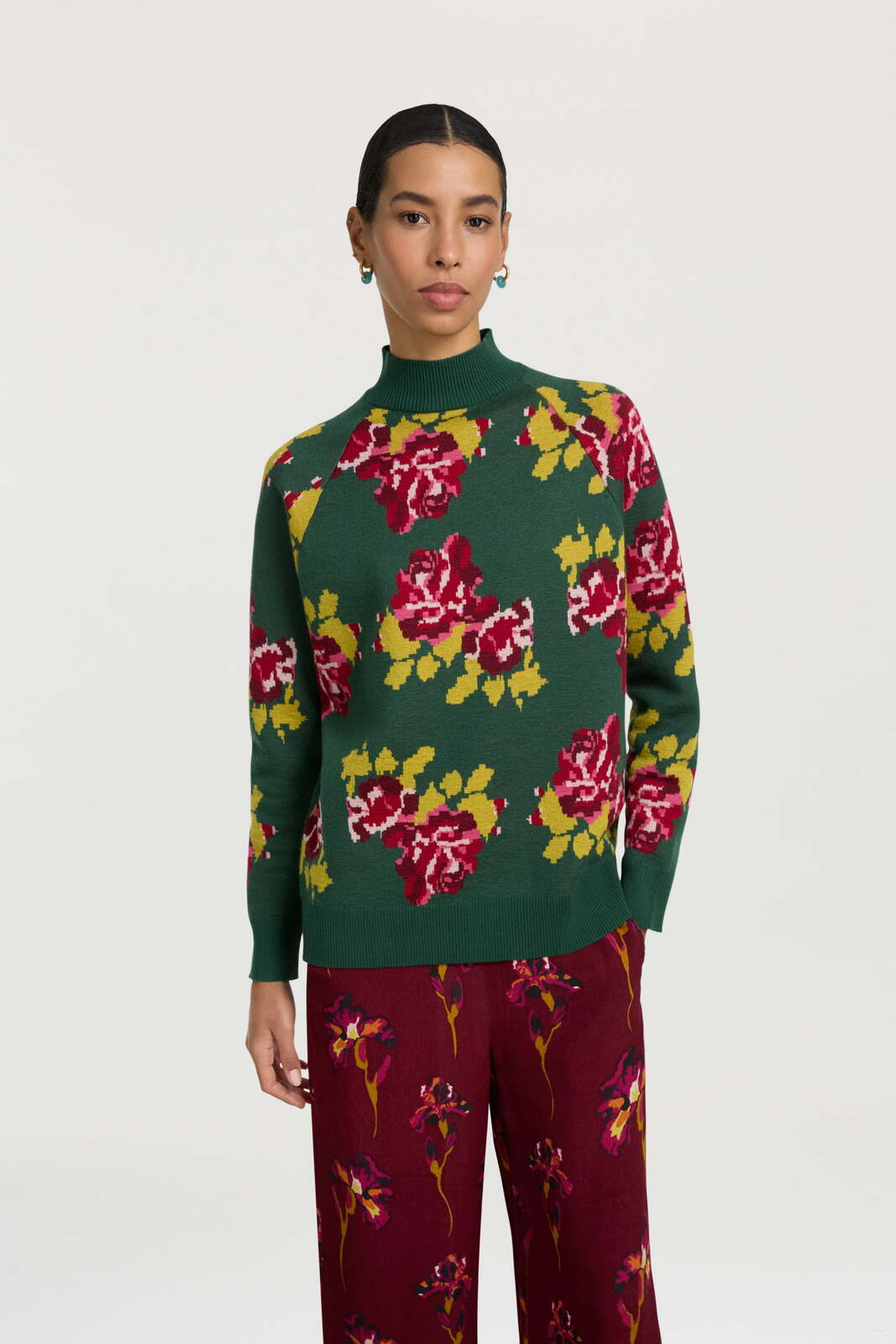 frida pullover--gensho flower forest