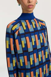 frida pullover--jaipur maze royal blue