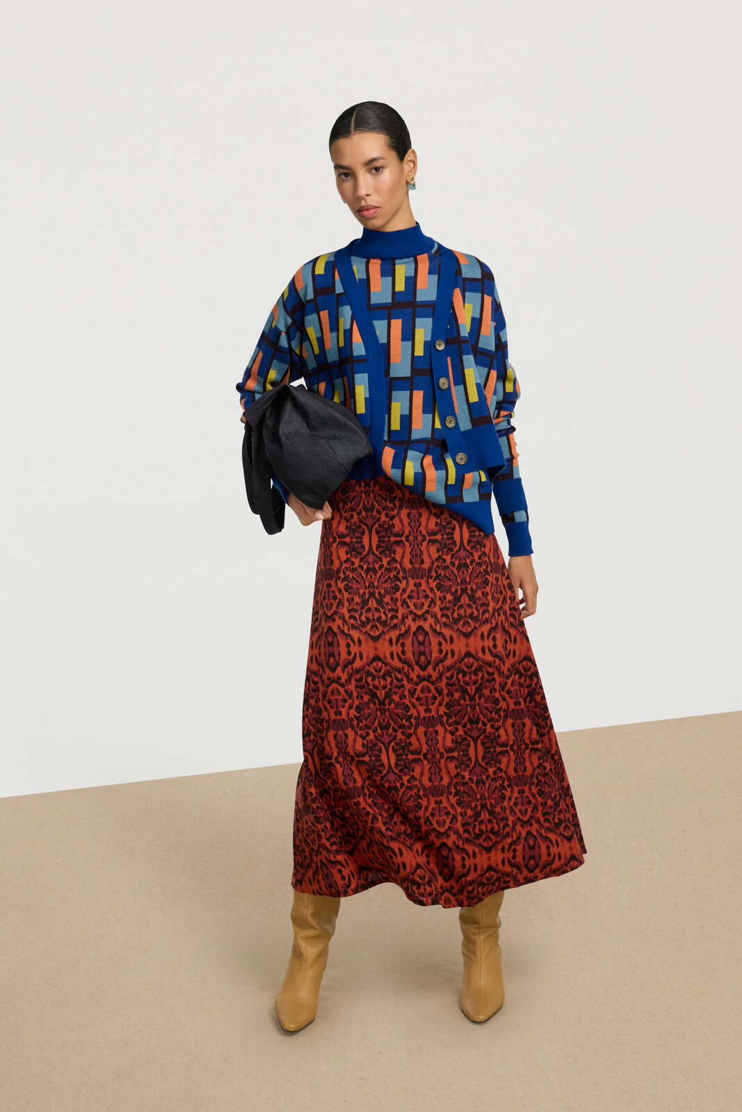 frida pullover--jaipur maze royal blue