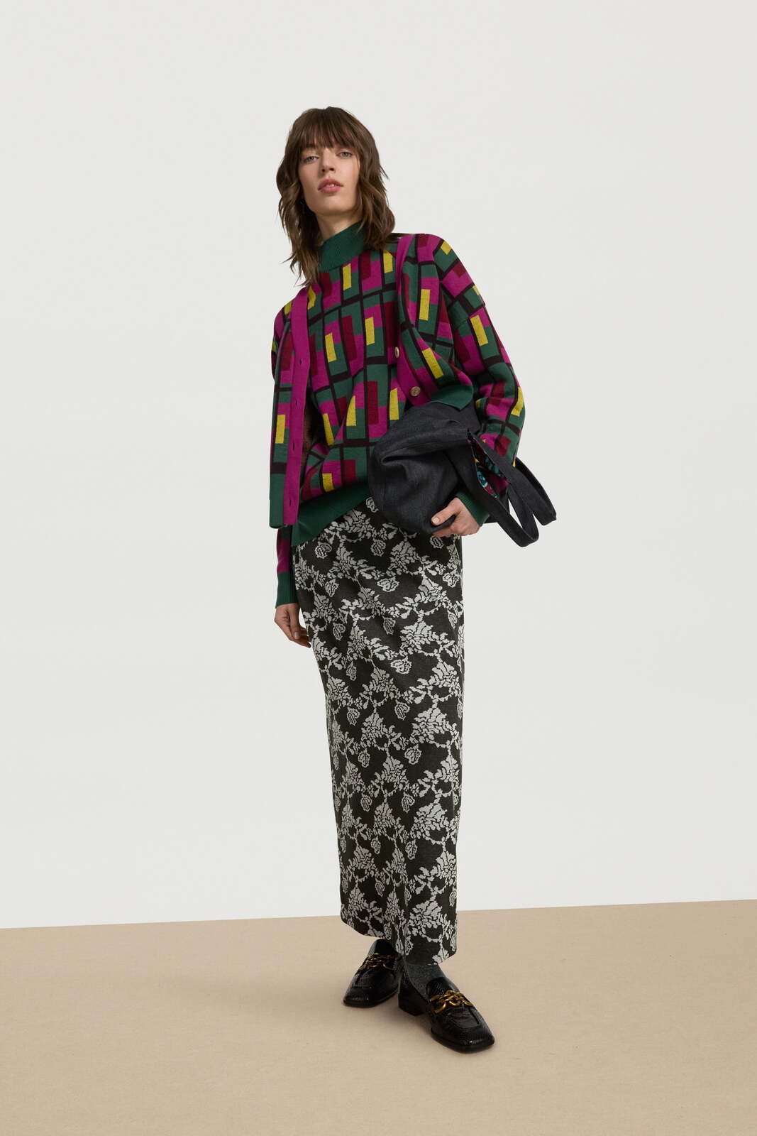 frida pullover--jaipur maze forest