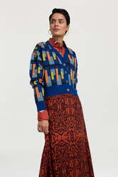 ginevra cardigan--jaipur maze royal blue