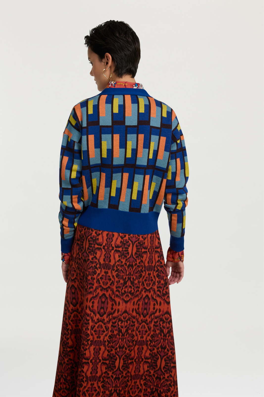 ginevra cardigan--jaipur maze royal blue
