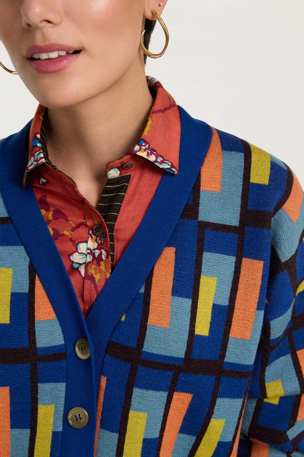 ginevra cardigan--jaipur maze royal blue
