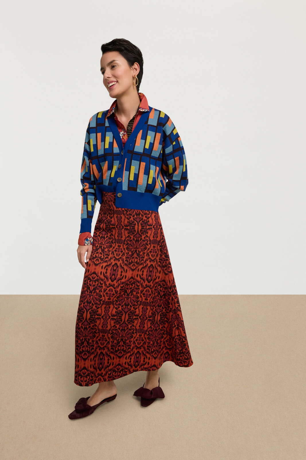 ginevra cardigan--jaipur maze royal blue