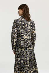 haridwari jacket--kasuri ikat ivory