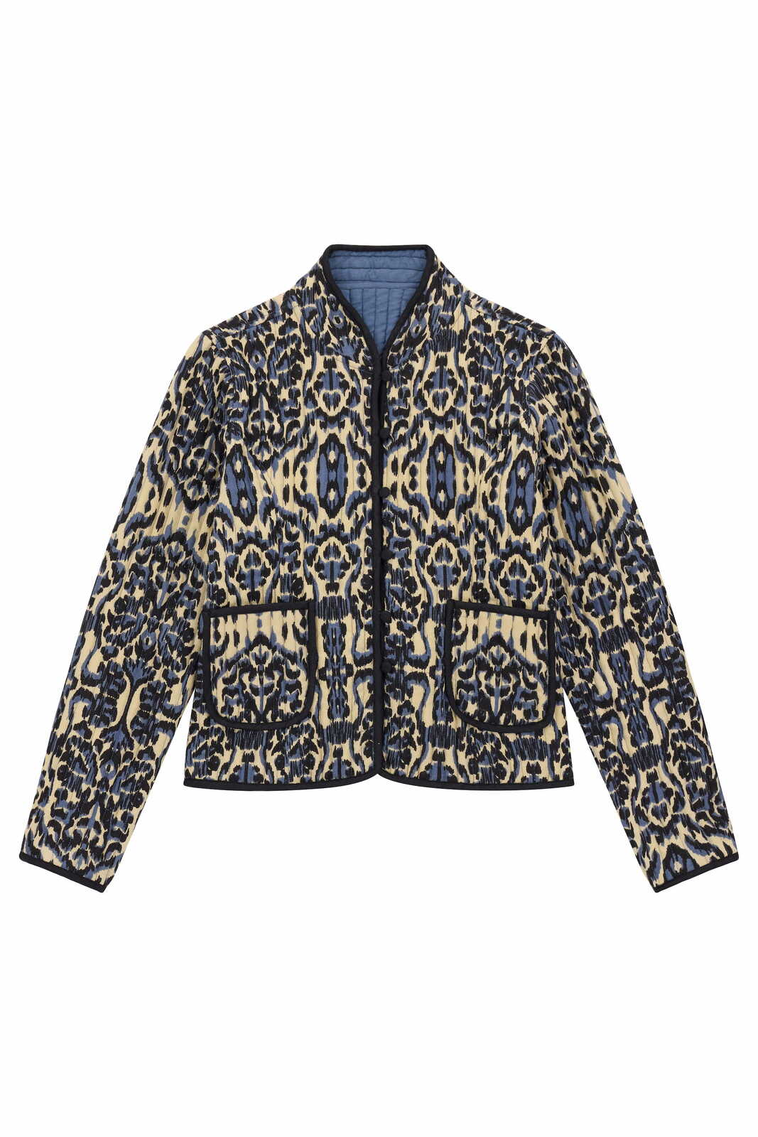haridwari jacket--kasuri ikat ivory