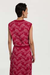 katrine gilet--aomori sakura dark ruby red