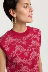 katrine gilet--aomori sakura dark ruby red