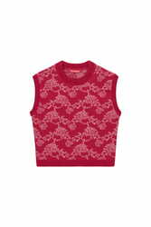 katrine gilet--aomori sakura dark ruby red