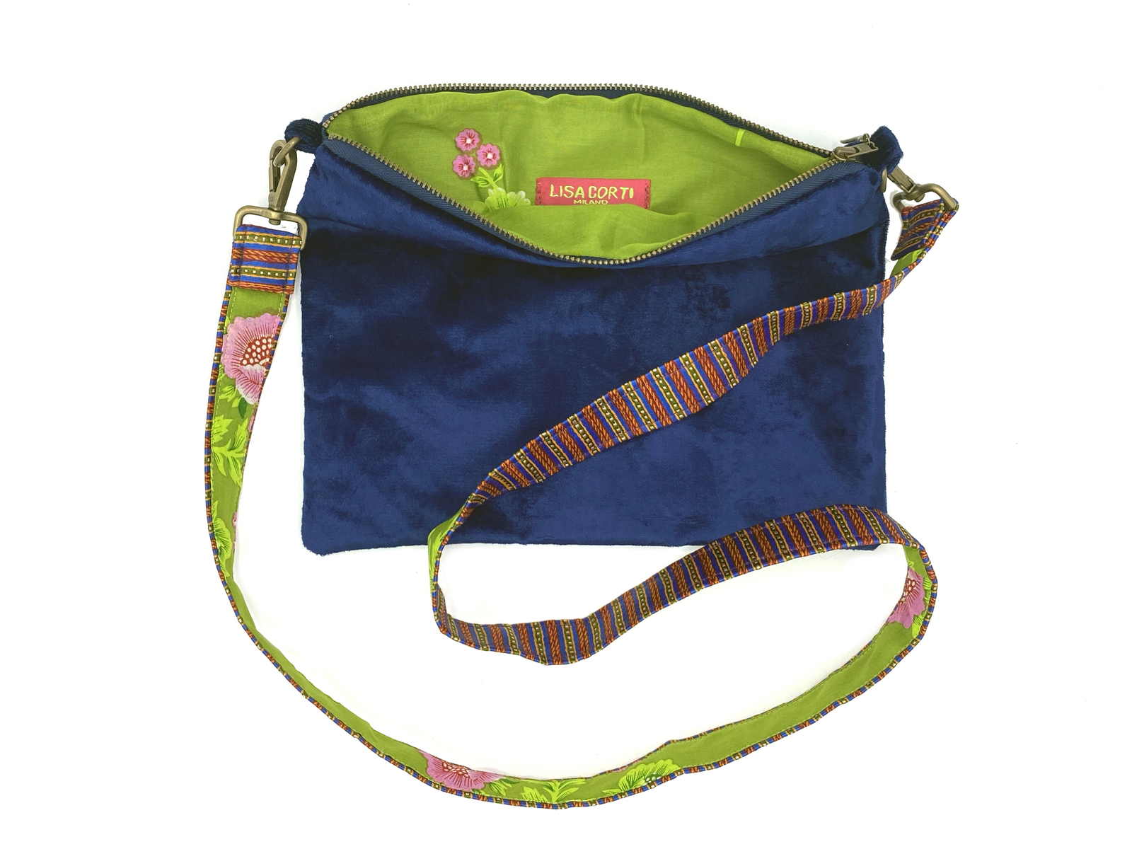 AMI MILANO x LISA CORTI BAG VELVET BLUE Lisa Corti