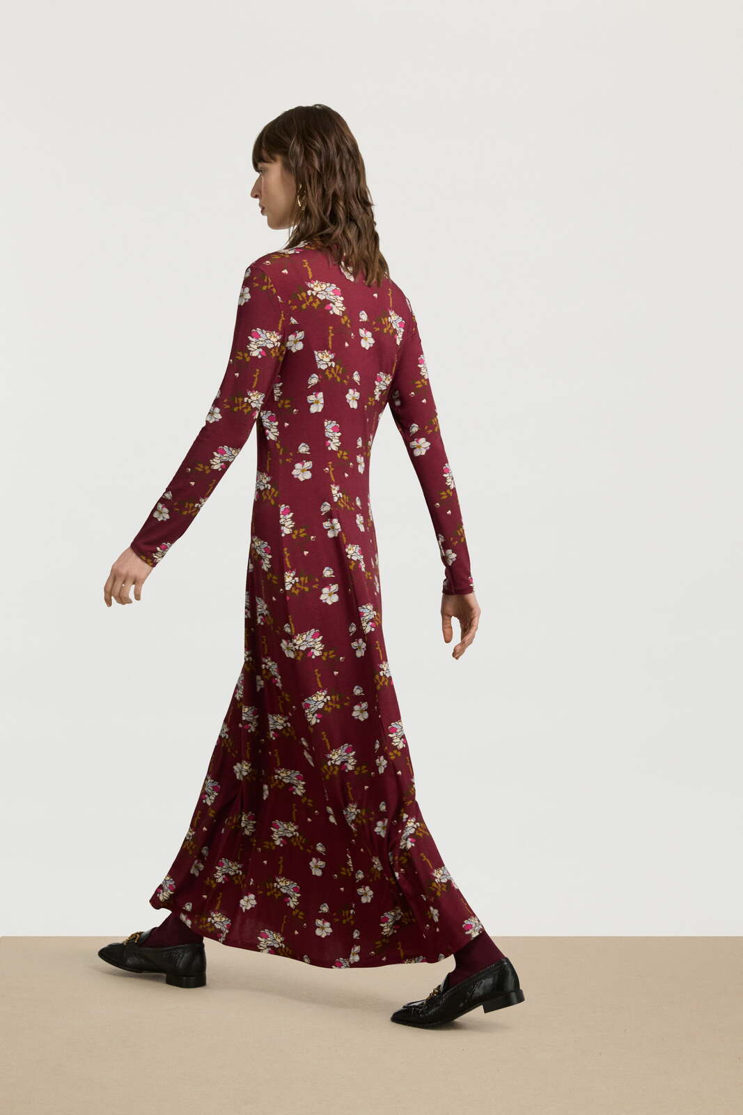 lauren dress--aomori sakura dark ruby red