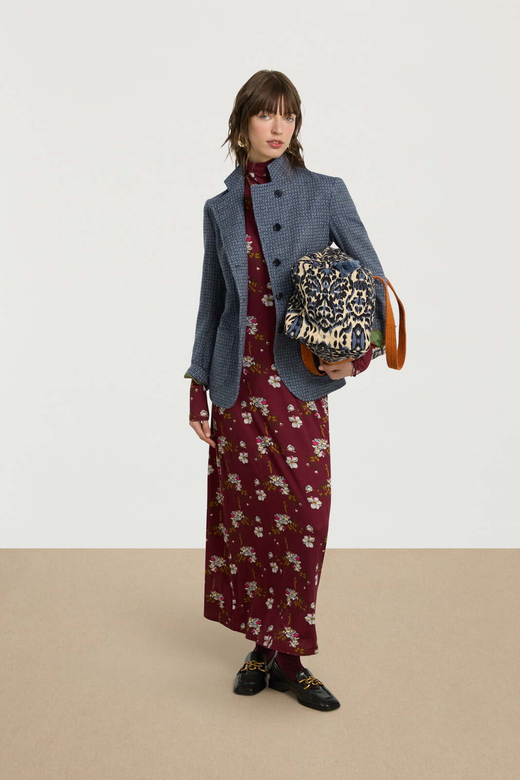 lauren dress--aomori sakura dark ruby red