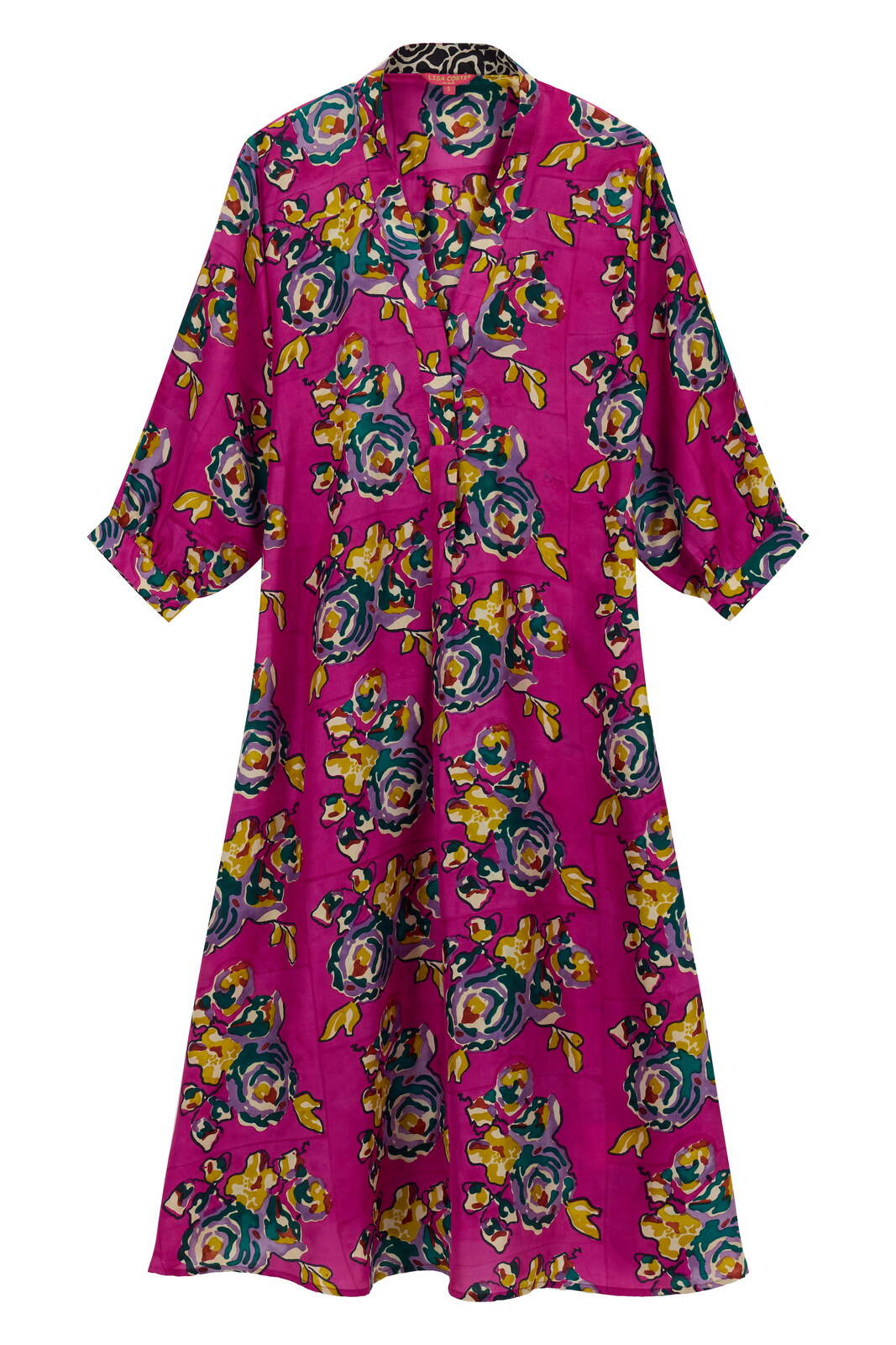 lotty dress--orihime roses fuxia