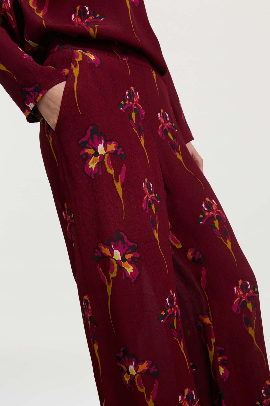 pantalone marina--black iris dark ruby