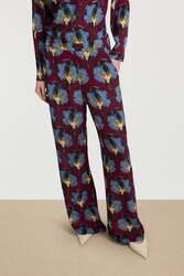 marina pants--kaori dark ruby red