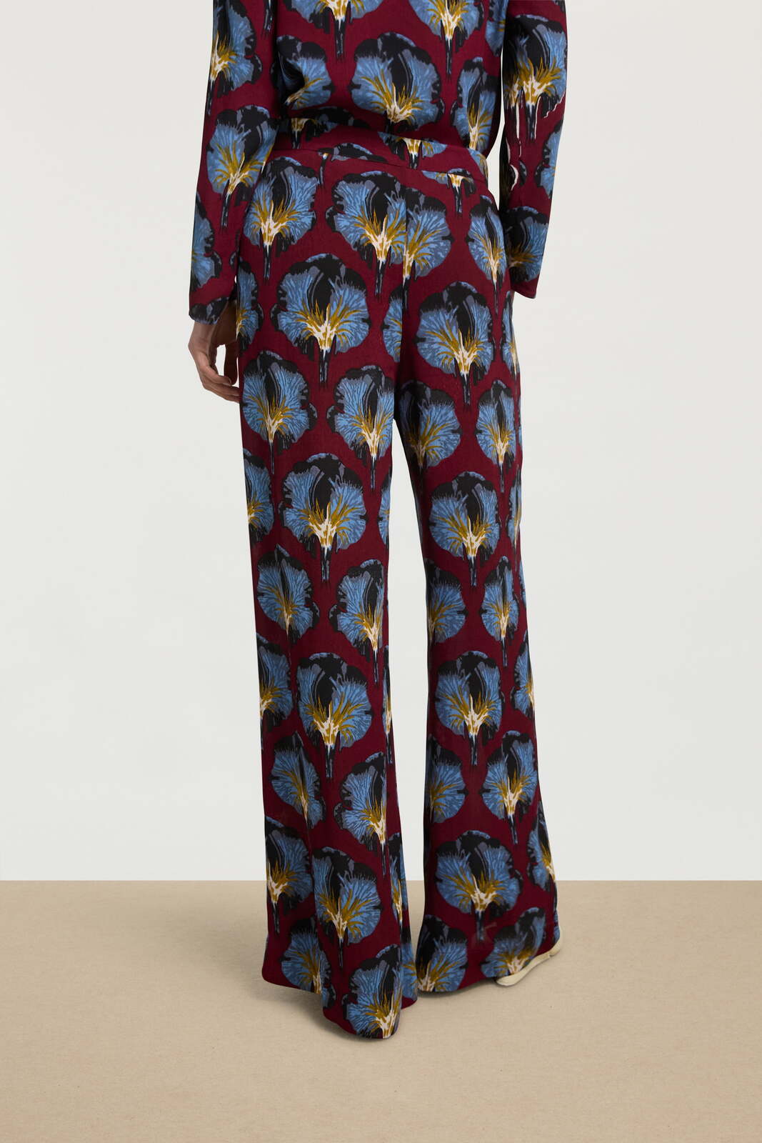 marina pants--kaori dark ruby red