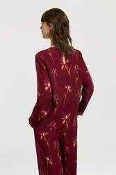 marina shirt--black iris dark ruby