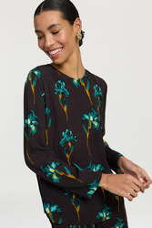 marina shirt--black iris coffee