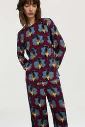 camicia marina--crepe kaori dark ruby red