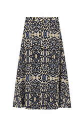 mikado skirt--matty kasuri ikat ivory