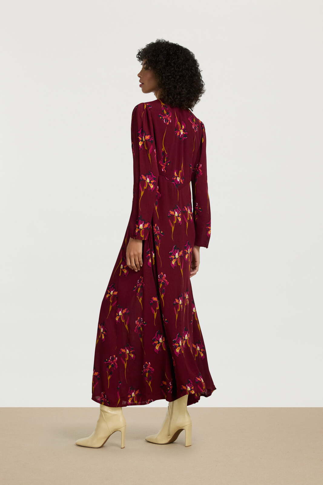 nika dress--black iris dark ruby