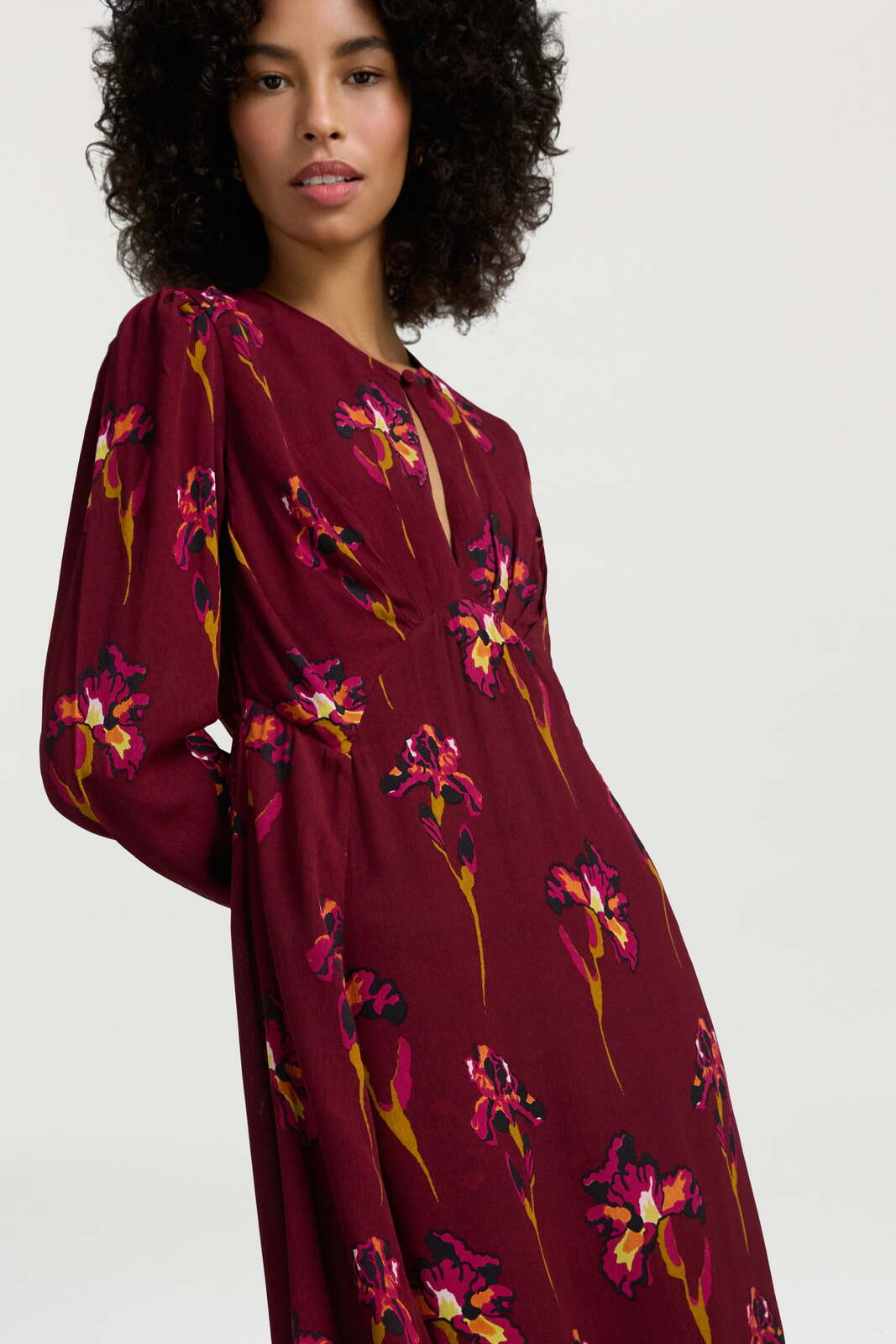 nika dress--black iris dark ruby