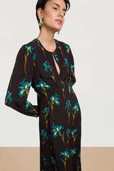 nika dress--black iris coffee