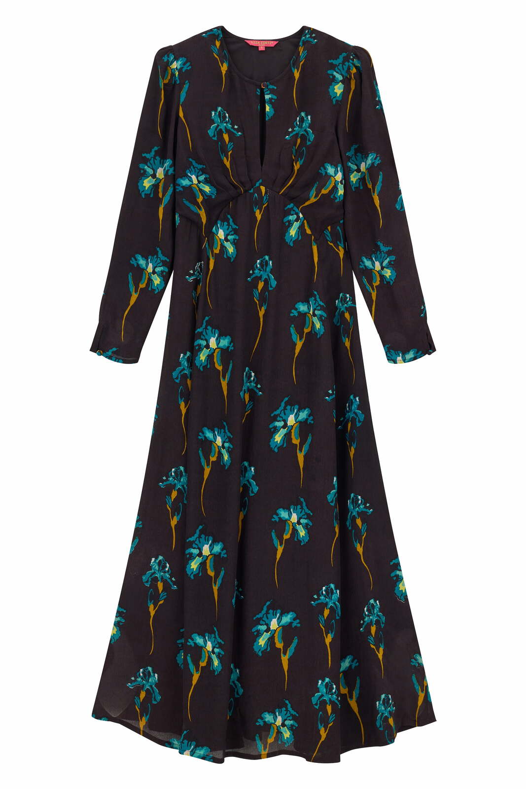 nika dress--black iris coffee