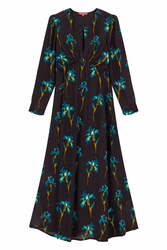 nika dress--black iris coffee