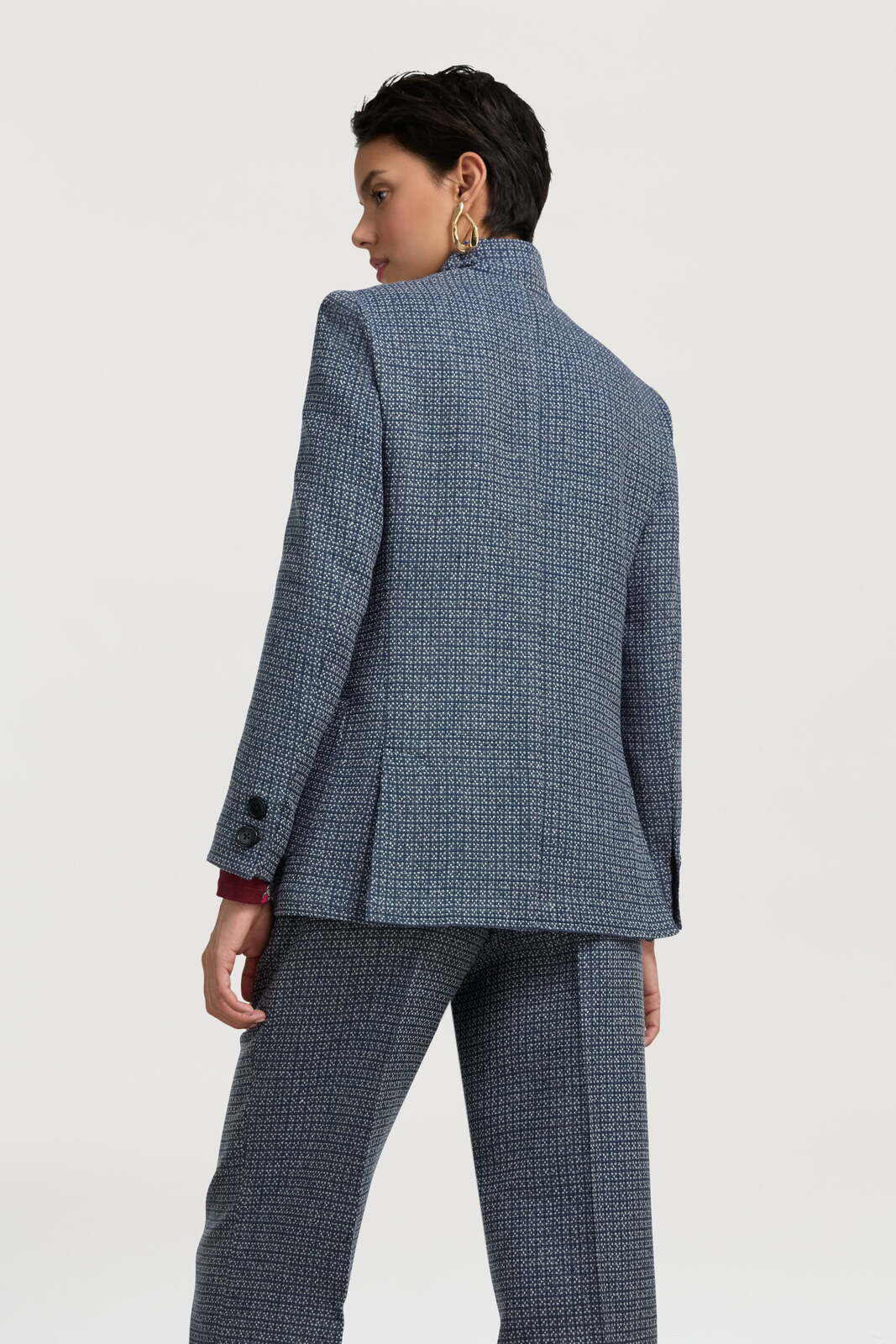 noa jacket--checks blue