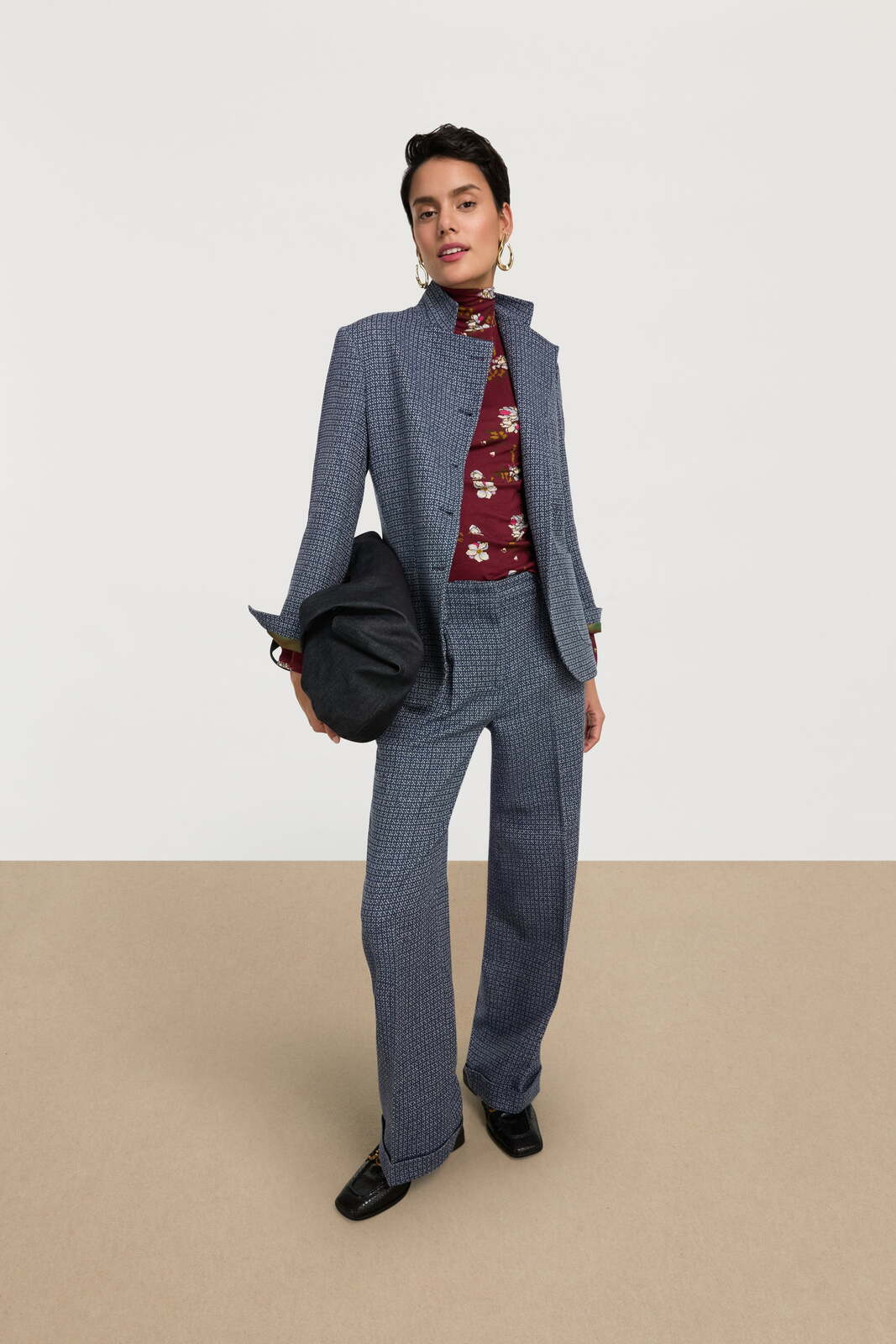 noa jacket--checks blue