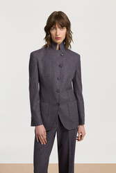 giacca noa--tartan aubergine
