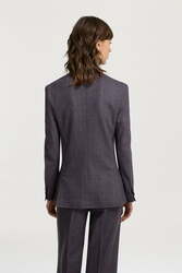 giacca noa--tartan aubergine