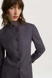 giacca noa--tartan aubergine